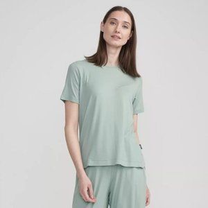 Holebrook Sweden ~SANNE Sage Short Sleeve Stretch Tee Shirt in size Small